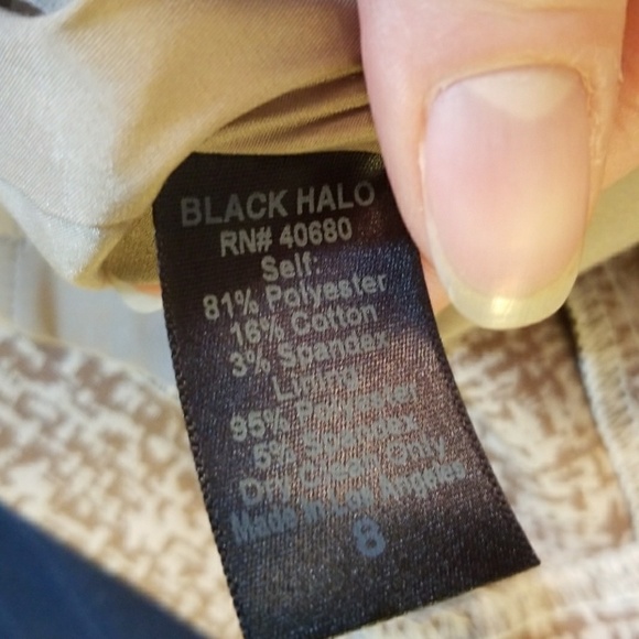 Black Halo Beige Textured Dress - Picture 8 of 8